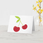Rode kersen kaart (Gele Bloem)