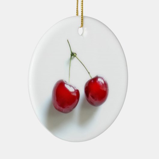 Rode kersen keramisch ornament (Rechts)