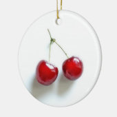 Rode kersen keramisch ornament (Links)