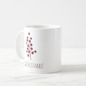 Rode kersen kerstmis koffiemok (Voorkant links)