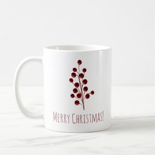 Rode kersen kerstmis koffiemok (Links)