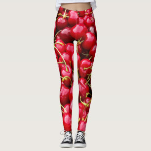 Rode kersen leggings