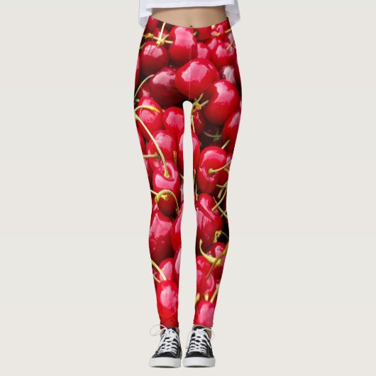 Rode kersen leggings (Voorkant)