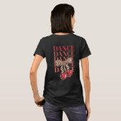 Rode Kersen Luipaard Strik Dans Dans Dans Slogan T-shirt (Achterkant volledig)