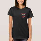 Rode Kersen Luipaard Strik Dans Dans Dans Slogan T-shirt (Voorkant)