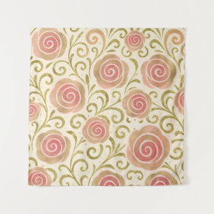 Rode kersen met roze lint Coquette Cottage Chic Wandkleed