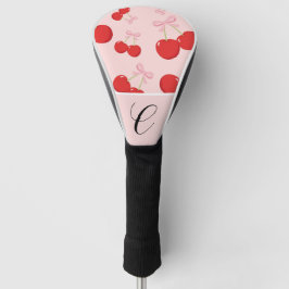 Rode kersen met roze strik Coquette Cottage Chic Golfheadcover