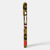 Rode kersen met roze strik Coquette luipaardprint Case-Mate iPhone Case (Achterkant / Links)