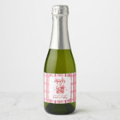 Rode Kersen Old Fashioned Cocktail Verjaardagsfees Sparkling Wijnetiket (Voorkant)