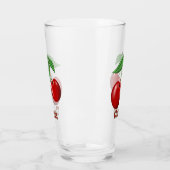 Rode kersen ontwerp gepersonaliseerd glas (Links)