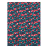 Rode kersen op donkerblauw tafelkleed (Voorkant)