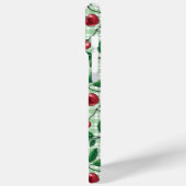 Rode kersen op lichtgroene gingham Case-Mate iPhone case (Achterkant / Links)