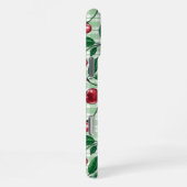 Rode kersen op lichtgroene gingham iPhone hoesje (Rechterkant)