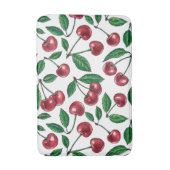 Rode kersen op wit badmat (Voorkant Verticaal)