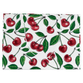 Rode kersen op wit groot cadeauzakje (Achterkant)