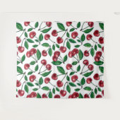 Rode kersen op wit wandkleed (Voorkant (horizontaal))