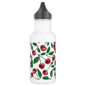Rode kersen op wit waterfles (Links)