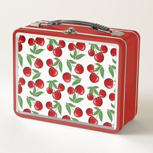 Rode kersen overal boven patroon (Voorkant)