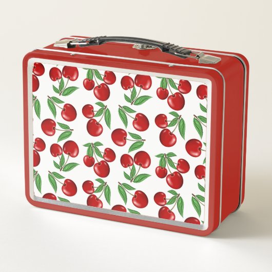 Rode kersen overal boven patroon (Achterkant)