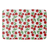 Rode kersen overal boven patroon badmat (Voorkant)