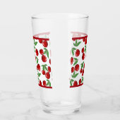 Rode kersen overal boven patroon glas (Links)