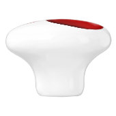 Rode kersen overal boven patroon keramische knop (Zijkant)