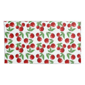 Rode kersen overal boven patroon kussensloop (Achterkant-Rechts)