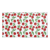 Rode kersen overal boven patroon kussensloop (Achterkant-Links)