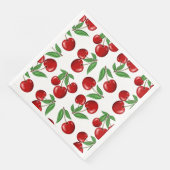 Rode kersen overal boven patroon servet (Hoek)