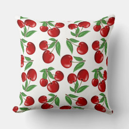 Rode kersen overal patroon kussen