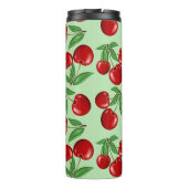 Rode kersen overal patroon op maat thermosbeker (Achterkant)