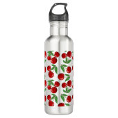 Rode kersen overal patroon waterfles  (Voorkant)