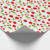 Rode Kersen Patroon Cadeaupapier Kers (Hoek)