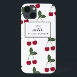 Rode Kersen Patroon Gepersonaliseerde iPad Case<br><div class="desc">Helder en vrolijk,  perfect voor de zomer!  iPad hoesje met rode kersen patroon. Overeenkomende items en andere kleuren zijn beschikbaar.</div>