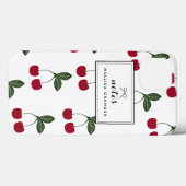 Rode Kersen Patroon Gepersonaliseerde iPad Case (Achterkant (horizontaal))