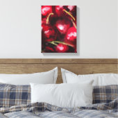 Rode Kersen Schilderij - Stilleven Illustratie Canvas Afdruk (Insitu (Slaapkamer))