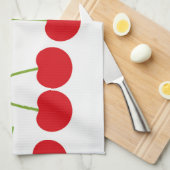 Rode kersen theedoek (Quarter Fold)