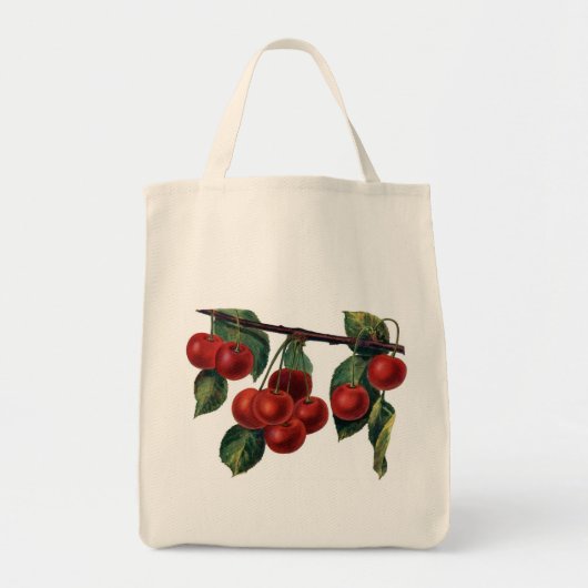 Rode kersen tote bag (Voorkant)