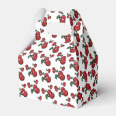 Rode Kersen Verjaardagsfeestje Favor Bedankdoosjes (Achterkant)