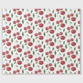 Rode Kersen Waterverf Illustratie Cadeaupapier (Vlak)