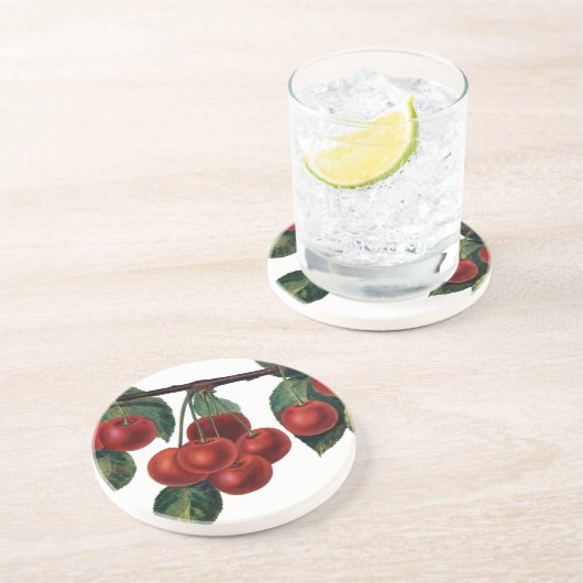 Rode kersen zandsteen onderzetter (Zijkant)