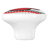 Rode Kersen Zwart Aangepast Retro Glam Decor Keramische Knop (Zijkant)