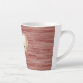Rode Kersenbloes Crème Hart XOXO Latte Mok (Rechts)