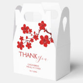 Rode Kersenbloesem Bruiloftsshower Bedankdoosjes (Geopend)