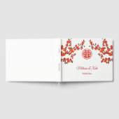 Rode Kersenbloesem Chinese bruiloft Gastenboek (Volledig)