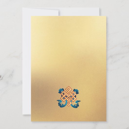 Rode Kersenbloesem Eindeloze knoop Tibetaanse brui Kaart (Achterkant)