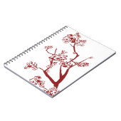 Rode Kersenbloesem Notitieboek (Linkerzijde)