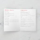 Rode kersenbloesem thema bruiloft programma (Binnen)