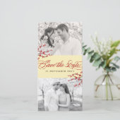 Rode Kersenbloesems Aziatische Zen Sakura Bloemen  Save The Date (Staand voorkant)