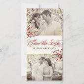 Rode Kersenbloesems Aziatische Zen Sakura Bloemen Save The Date (Voorkant)